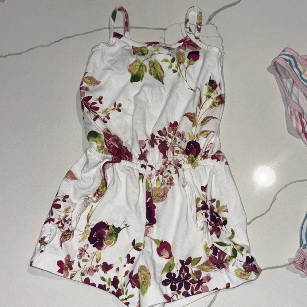 Three Girl Toddler Rompers Sleeveless 3T